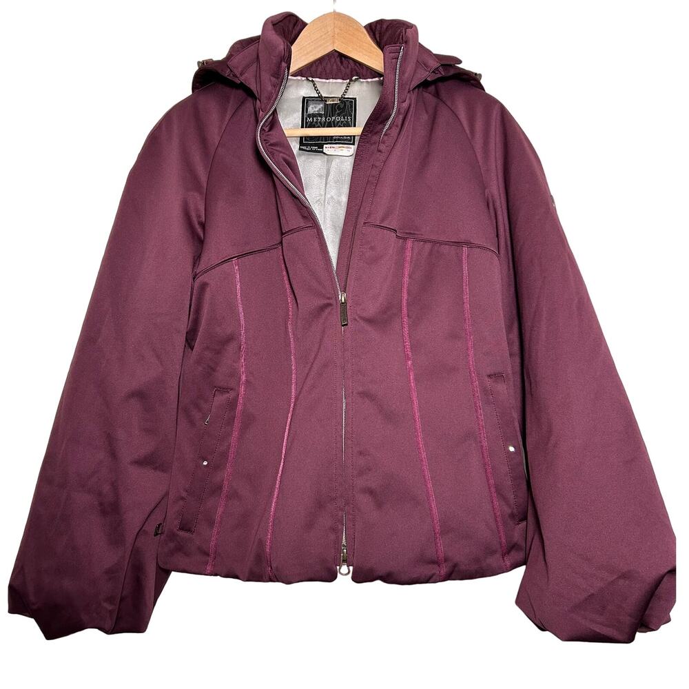 Metropolis Rhapsody Ski Snowboard Snow Jacket Detachable Hood Maroon Womens 8